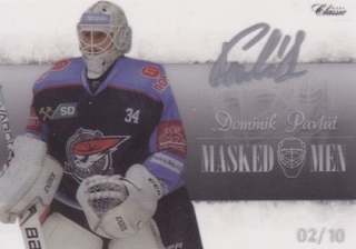 Hokejová karta Dominik Pavlát OFS 2018 YWB YGB Masked Men Signature