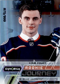 Hokejová karta Liam Foudy UD Synergy 2020-21 Rookie Journey Draft /999