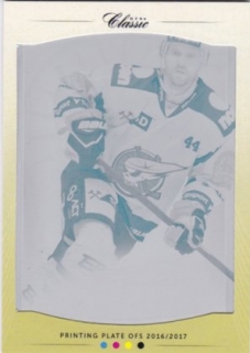 Hokejová karta Brett Skinner OFS 2018 YWB YGB Printing Plate