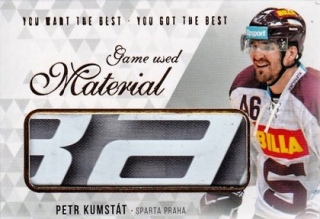 Hokejová karta Petr Kumstát OFS 2018 YWB YGB Game Used Material (BA)