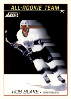 Hokejová karta Rob Blake Score 1990-91 All-Rookie Team č. 349