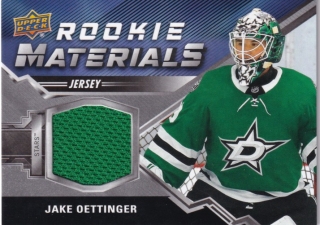 Hokejová karta Jake Oettinger UD S2 2020-21 Rookie Materials Jersey