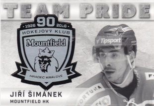 Hokejová karta Jiří Šimánek OFS 15/16 S.II. Team Pride