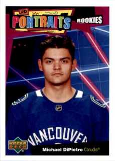 Hokejová karta Michael DiPietro UD S2 2020-21 UD Portraits Rookies č. P-68