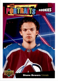 Hokejová karta Shane Bowers UD S2 2020-21 UD Portraits Rookies č. P-73