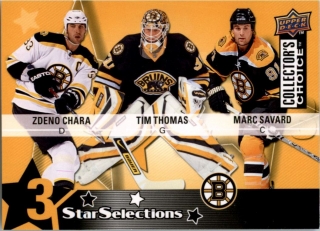 Hokejová karta Chara/thomas/Savard UD C. Choice 09-10 3 Star Selections