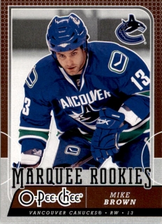 Hokejová karta Mike Brown OPC 2008-09 Marquee Rookies č. 502