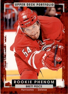 Hokejová karta Brett Pesce UD Portfolio 2015-16 Rookie Phenom č. 203