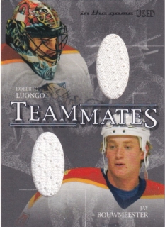 Hokejová karta Luongo / Bouwmeester ITG Used 2003-04 Team Mates Jersey