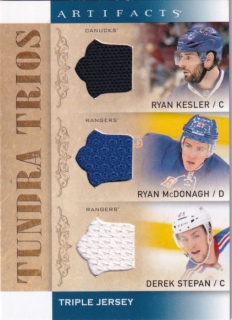Hokejová karta Kesler / McDonagh / Stepan Artifacts 14-15 Tundra Trios Jersey