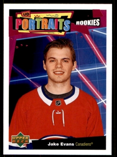 Hokejová Karta Jake Evans UD Series 1 2020-21 UD Portraits č. P-44