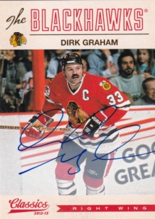 Hokejová karta Dirk Graham Panini Classics Signatures 2012-13 Autograph č. 122