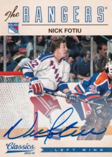 Hokejová karta Nick Fotiu Panini Classics Signatures 2012-13 Auto č. 175