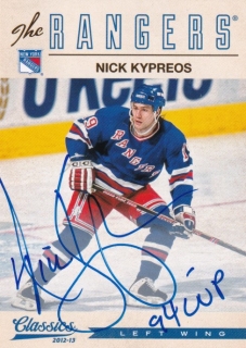 Hokejová karta Nick Kypreos Panini Classics Signatures 2012-13 Auto č. 59