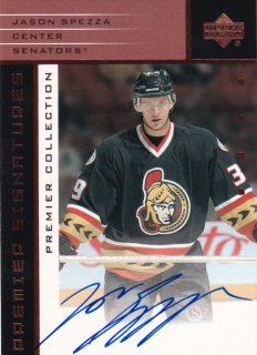 Hokejová karta Jason Spezza UD Premier Signatures 2002-03 Auto č. S-SP