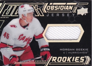 Hokejová karta Morgan Geekie UD Black 2020-21 Obsidian Jersey /399 č. ORJ-MG