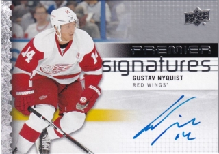 Hokejová karta Gustav Nyquist UD Premier 2016-17 Premier Signatures č. PS-GN