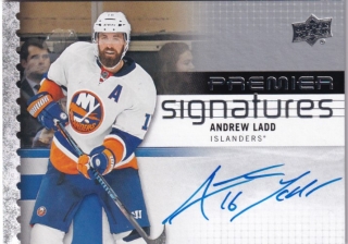 Hokejová karta Andrew Ladd UD Premier 2016-17 Premier Signatures č. PS-AL