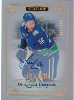 Hokejová karta Guillaume Brisebois UD Stature 2019-20 Rookie Auto č. 194