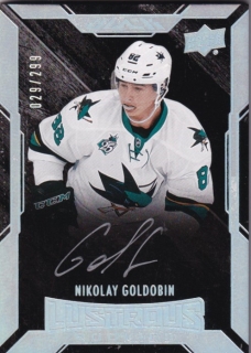 Hokejová karta Nikolay Goldobin UD Black 2015-16 Rookie Lustrous /299 č. 47