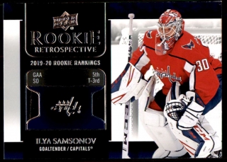 Hokejová karta Ilya Samsonov UD S.1 2020-21 Rookie Retrospective č. RR-7