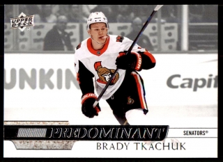 Hokejová karta Brady Tkachuk UD Series 1 2020-21 Predominant č. PR-7