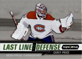 Hokejová karta Carey Price UD Synergy 2018-19 Last line of Defense č. LD-1