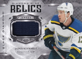 Hokejová karta Jaden Schwartz UD Black Diamond 2019-20 Relics Jersey č. DM-JS