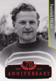 Hokejová karta František Palcát OFS 17/18 S.II. 70th Anniversary RED