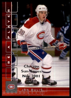 Hokejová karta Jan Bulis Be A Player 2001-02 Ruby Chicago Sun-Times Nov /10