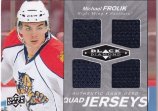 Hokejová karta Michael Frolík UD Black Diamond 2010-11 Quad Jerseys č. QJ-MF