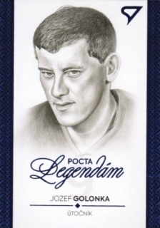 Hokejová karta Jozef Golonka Pocta legendám PORTÉT Blue 1. Edícia č. PT04