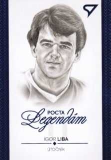 Hokejová karta Igor Liba Pocta legendám PORTÉT Blue 1. Edícia č. PT06
