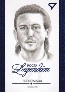 Hokejová karta Zdeno Cíger Pocta legendám PORTÉT Blue 1. Edícia č. PT07