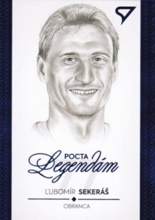 Hokejová karta Ľubomír Sekeráš Pocta legendám PORTÉT Blue 1. Edícia č. PT08