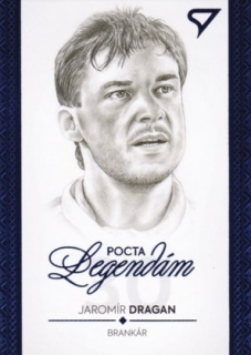 Hokejová karta Jaromír Dragan  Pocta legendám PORTÉT Blue 1. Edícia