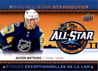 Hokejová karta Auston Matthews Tim Hortons 2018-19 All-Star Standouts