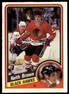 Hokejová karta Keith Brown O-Pee-Chee 1984-85 řadová č. 33