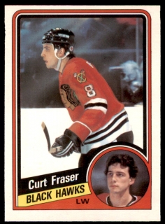 Hokejová karta Curt Fraser O-Pee-Chee 1984-85 řadová č. 34