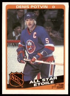 Hokejová karta Denis Potvin O-Pee-Chee 1984-85 All Star č. 216