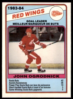 Hokejová karta John Ogrodnick O-Pee-Chee 1984-85 Goal Leader č. 356