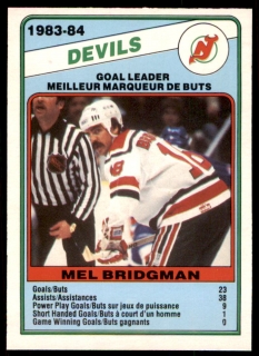 Hokejová karta Mel Bridgman O-Pee-Chee 1984-85 Goal Leader č. 361