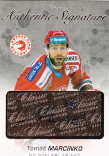 Hokejová karta Tomáš Marcinko OFS 17/18 S.II. Authentic Signature Gold 