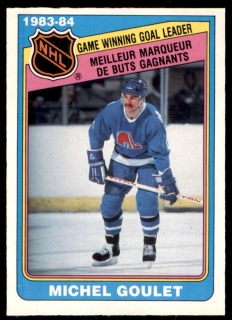 Hokejová karta Michel Goulet O-Pee-Chee 1984-85 Game Winning Goal Leader