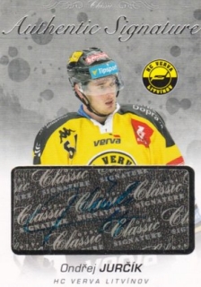 Hokejová karta Ondřej Jurčík OFS 17/18 S.II. Authentic Signature Platinum