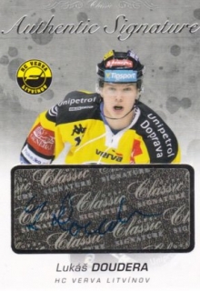 Hokejová karta Lukáš Doudera OFS 17/18 S.II. Authentic Signature Platinum