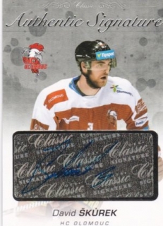 Hokejová karta David Škůrek OFS 17/18 S.II. Authentic Signature Platinum