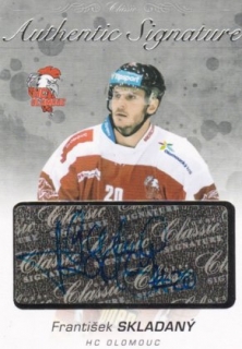 Hokejová karta František Skladaný OFS 17/18 S.II. Authentic Signature Platinum