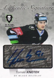 Hokejová karta Tomáš Knotek OFS 17/18 S.II. Authentic Signature Platinum