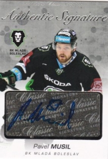 Hokejová karta Pavel Musil OFS 17/18 S.II. Authentic Signature Platinum